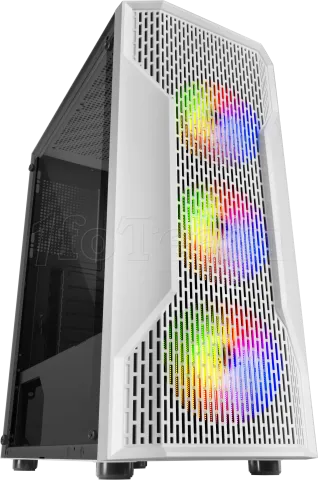 Photo de Boitier Moyen Tour ATX Mars Gaming MCA RGB avec panneau vitré (Blanc)