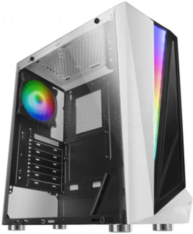 Photo de Boitier Moyen Tour ATX Mars Gaming MCL RGB avec panneaux vitrés (Blanc/Noir)