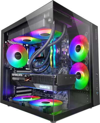 Photo de Boitier Moyen Tour ATX Mars Gaming MCV-One avec panneaux vitrés (Noir)