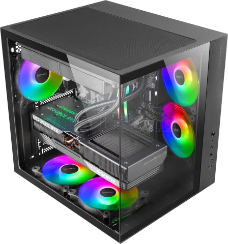 Photo de Boitier Moyen Tour ATX Mars Gaming MCV-One avec panneaux vitrés (Noir)