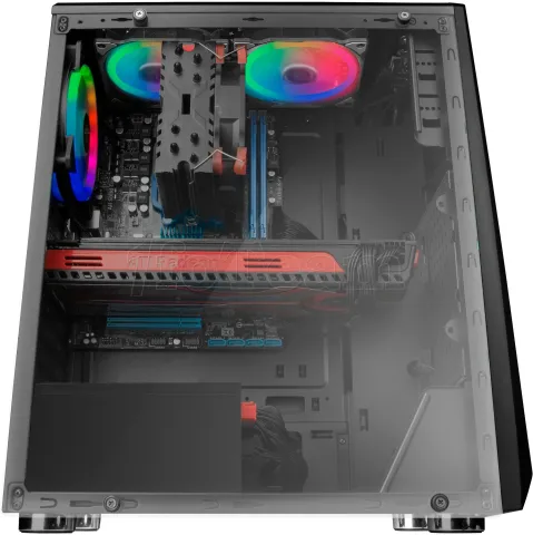 Photo de Boitier Moyen Tour ATX Mars Gaming MCX RGB avec panneau vitré (Noir)