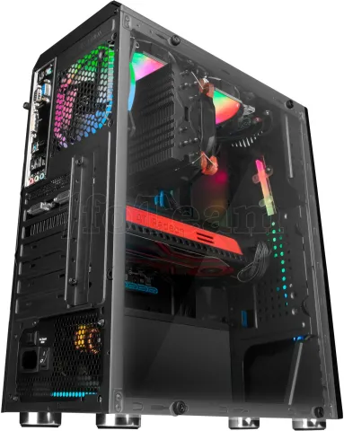 Photo de Boitier Moyen Tour ATX Mars Gaming MCX RGB avec panneau vitré (Noir)