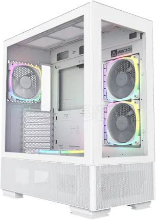 Photo de Boitier Moyen Tour ATX Montech Sky Two RGB avec panneaux vitrés (Blanc)