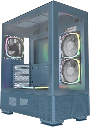 Photo de Boitier Moyen Tour ATX Montech Sky Two RGB avec panneaux vitrés (Bleu)