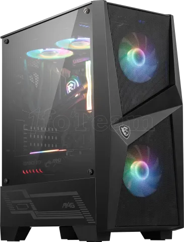 Photo de Boitier Moyen Tour ATX MSI Mag Forge 100M RGB avec panneau vitré (Noir)