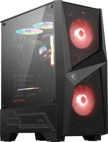 Photo de Boitier Moyen Tour ATX MSI Mag Forge 100R RGB avec panneau vitré (Noir)
