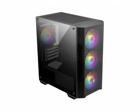 Photo de Boitier Moyen Tour ATX MSI Mag Forge M100A RGB avec panneau vitré (Noir)