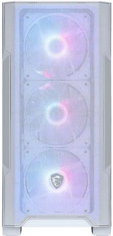 Photo de Boitier Moyen Tour ATX MSI Mag Forge M100R RGB avec panneau vitré (Blanc)