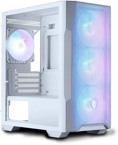 Photo de Boitier Moyen Tour ATX MSI Mag Forge M100R RGB avec panneau vitré (Blanc)