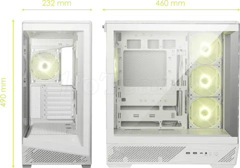 Photo de Boitier Moyen Tour ATX MSI Mag Pano 130R Project Zero RGB avec panneaux vitrés (Blanc)