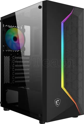 Photo de Boitier Moyen Tour ATX MSI Mag Vampiric 100R RGB avec panneaux vitrés (Noir)