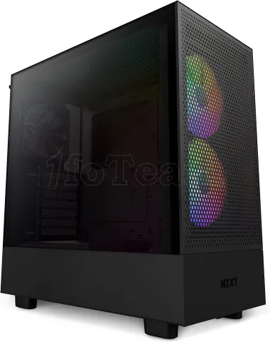 Photo de Boitier Moyen Tour ATX NZXT H5 Flow RGB avec panneau vitré (Noir)