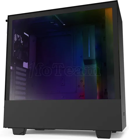 Photo de Boitier Moyen Tour ATX NZXT H510i RGB avec panneau vitré (Noir)