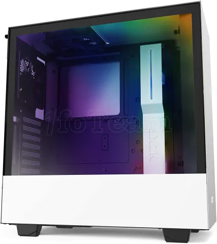 Photo de Boitier Moyen Tour ATX NZXT H510i RGB avec panneau vitré (Noir/Blanc)