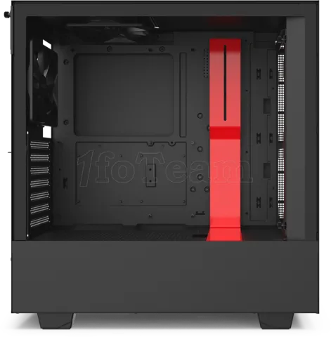 Photo de Boitier Moyen Tour ATX NZXT H510i RGB avec panneau vitré (Noir/Rouge)
