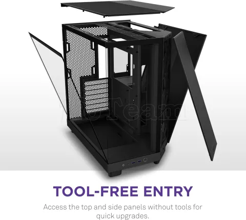 Photo de Boitier Moyen Tour ATX NZXT H6 Flow avec panneaux vitrés (Noir)