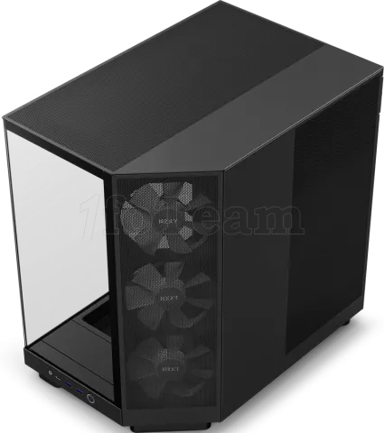 Photo de Boitier Moyen Tour ATX NZXT H6 Flow RGB avec panneaux vitrés (Noir)
