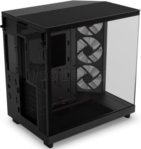 Photo de Boitier Moyen Tour ATX NZXT H6 Flow RGB avec panneaux vitrés (Noir)