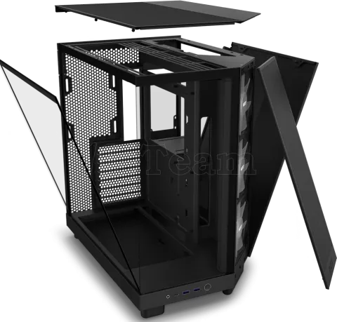Photo de Boitier Moyen Tour ATX NZXT H6 Flow RGB avec panneaux vitrés (Noir)