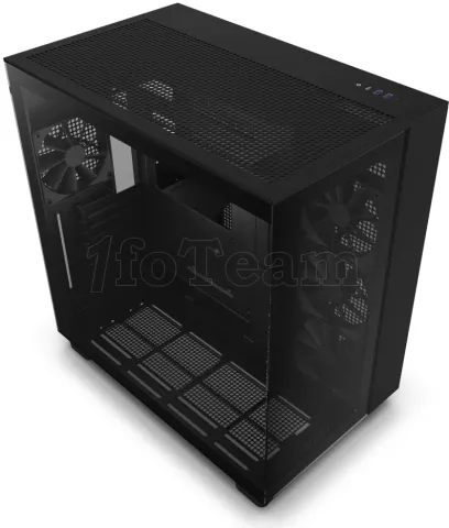 Photo de Boitier Moyen Tour ATX NZXT H9 Flow 2023 avec panneaux vitrés (Noir)