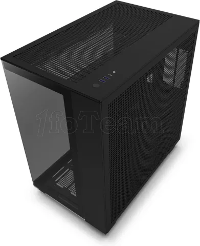 Photo de Boitier Moyen Tour ATX NZXT H9 Flow 2023 avec panneaux vitrés (Noir)