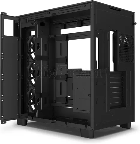 Photo de Boitier Moyen Tour ATX NZXT H9 Flow 2023 avec panneaux vitrés (Noir)