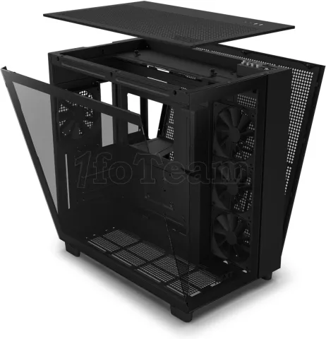 Photo de Boitier Moyen Tour ATX NZXT H9 Flow 2023 avec panneaux vitrés (Noir)