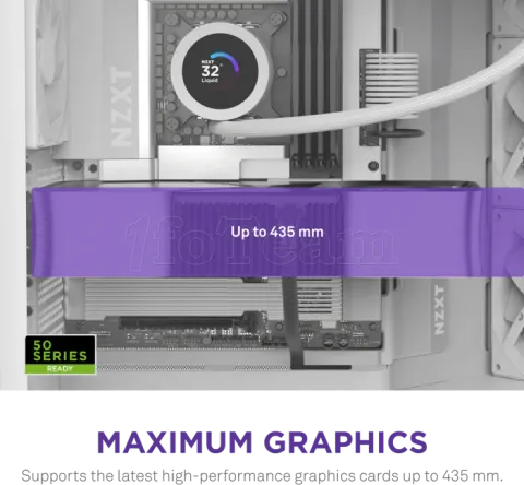 Photo de Boitier Moyen Tour ATX NZXT H9 Flow avec panneaux vitrés (Blanc)