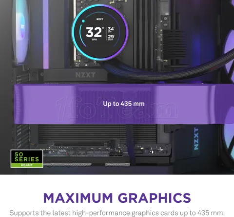 Photo de Boitier Moyen Tour ATX NZXT H9 Flow RGB avec panneaux vitrés (Noir)