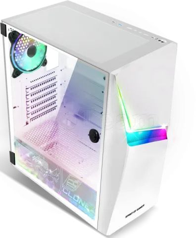 Photo de Boitier Moyen Tour ATX Spirit of Gamer Clone 4 RGB avec panneau vitré (Blanc)