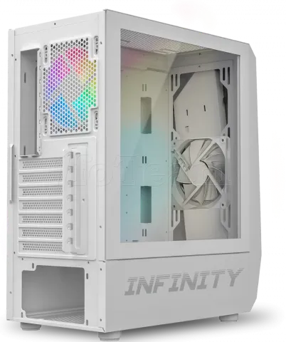 Photo de Boitier Moyen Tour ATX Spirit of Gamer Infinity RGB avec panneaux vitrés (Blanc)