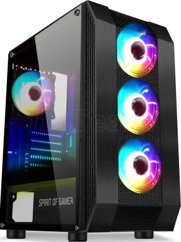 Photo de Boitier Moyen Tour ATX Spirit of Gamer Rogue VI RGB avec panneau vitré (Noir)