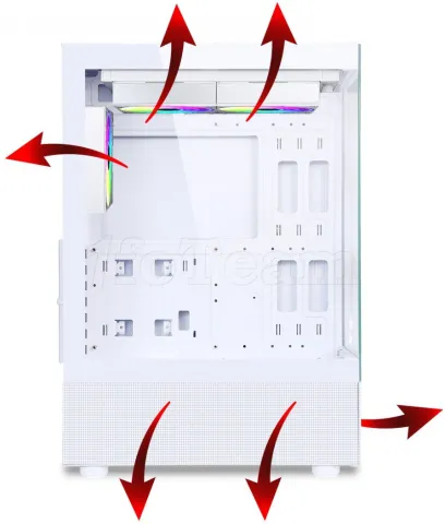 Photo de Boitier Moyen Tour ATX Spirit Of Gamer Spectra Artic RGB avec panneaux vitrés (Blanc)