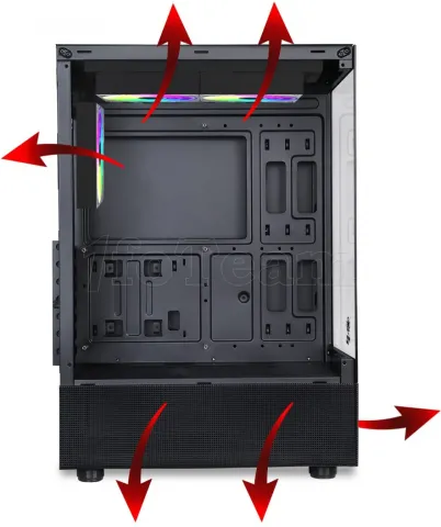 Photo de Boitier Moyen Tour ATX Spirit Of Gamer Spectra Dark RGB avec panneaux vitrés (Noir)