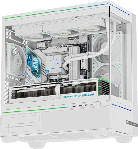 Photo de Boitier Moyen Tour ATX Thermalright TL-M10 RGB avec panneaux vitrés (Blanc)