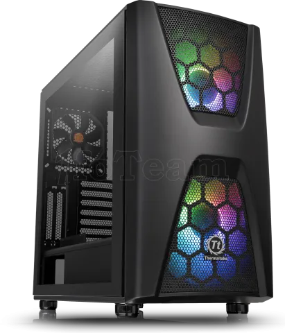 Photo de Boitier Moyen Tour ATX Thermaltake Commander C34 RGB avec panneau vitré (Noir)