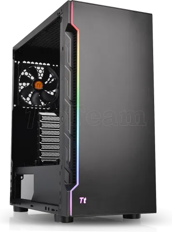 Photo de Boitier Moyen Tour ATX Thermaltake H200 TG RGB avec panneau vitré (Noir)