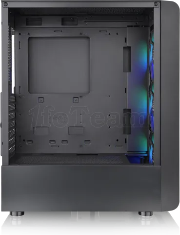 Photo de Boitier Moyen Tour ATX Thermaltake S200 TG RGB avec panneau vitré (Noir)