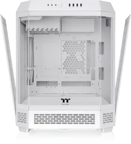 Photo de Boitier Moyen Tour ATX Thermaltake The Tower 600 avec panneaux vitrés (Blanc)
