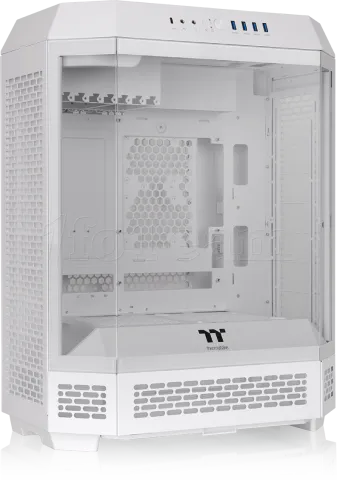 Photo de Boitier Moyen Tour ATX Thermaltake The Tower 600 avec panneaux vitrés (Blanc)