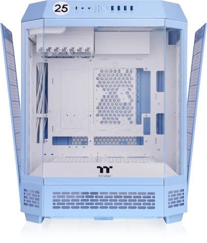 Photo de Boitier Moyen Tour ATX Thermaltake The Tower 600 avec panneaux vitrés (Bleu)