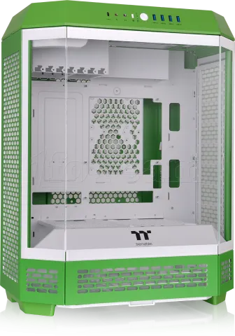 Photo de Boitier Moyen Tour ATX Thermaltake The Tower 600 avec panneaux vitrés (Vert/Blanc)