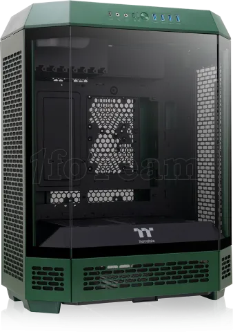 Photo de Boitier Moyen Tour ATX Thermaltake The Tower 600 avec panneaux vitrés (Vert/Noir)