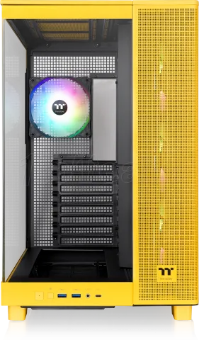 Photo de Boitier Moyen Tour ATX Thermaltake View 380 XL TG RGB avec panneaux vitrés (Jaune)