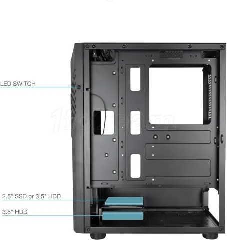 Photo de Boitier Moyen Tour ATX TooQ BioHazard TQGCC102 RGB avec panneau vitré (Noir)