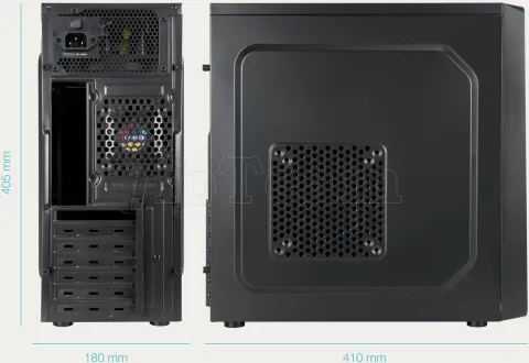 Photo de Boitier Moyen Tour ATX TooQ Prisma Ultra avec alimentation 500W (Noir)