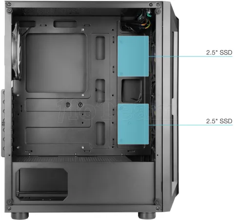 Photo de Boitier Moyen Tour ATX TooQ Ragnärok TQGCC101-B RGB avec panneau vitré (Noir)