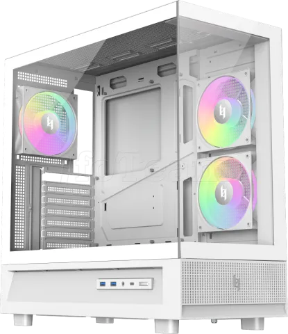 Photo de Boitier Moyen Tour ATX Xeron Nex C51 RGB avec panneaux vitrés (Blanc)
