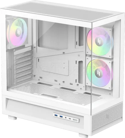 Photo de Boitier Moyen Tour ATX Xeron Nex C51 RGB avec panneaux vitrés (Blanc)
