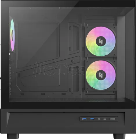 Photo de Boitier Moyen Tour ATX Xeron Nex C51 RGB avec panneaux vitrés (Noir)